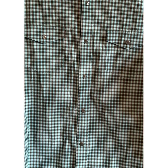 Banana Republic Slim Fit Mens Medium Button Down Shirt Gingham Snap Button - Picture 3 of 7